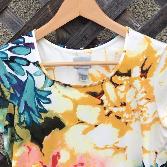 Chico’s beautiful colors t shirt top round neck - Picture 2 of 13